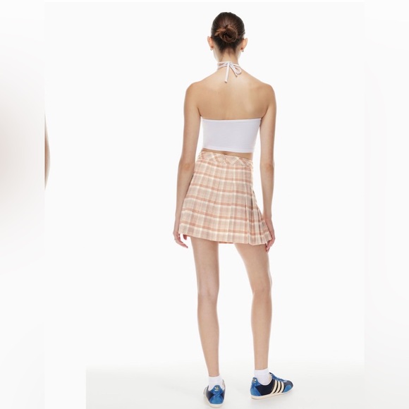 Sunday Best “Olive” Pleated Mini Skirt size 10 orange cream preppy schoolgirl - Picture 4 of 11